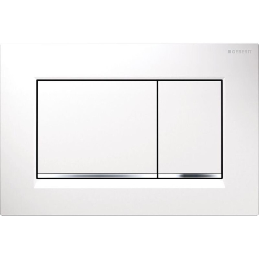 Клавиша смыва Geberit Sigma 20, 115.883.KJ.1, механическая, пластик, белый/хром