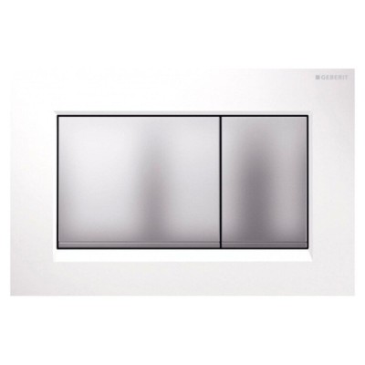 Клавиша смыва Geberit Sigma 20, 115.883.KL.1, пластик, белый/хром матовый