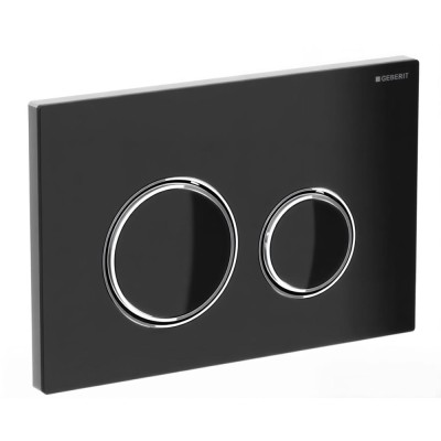Клавиша смыва Geberit Sigma 50, 115.884.SJ.1, черное стекло, глянцевый хром