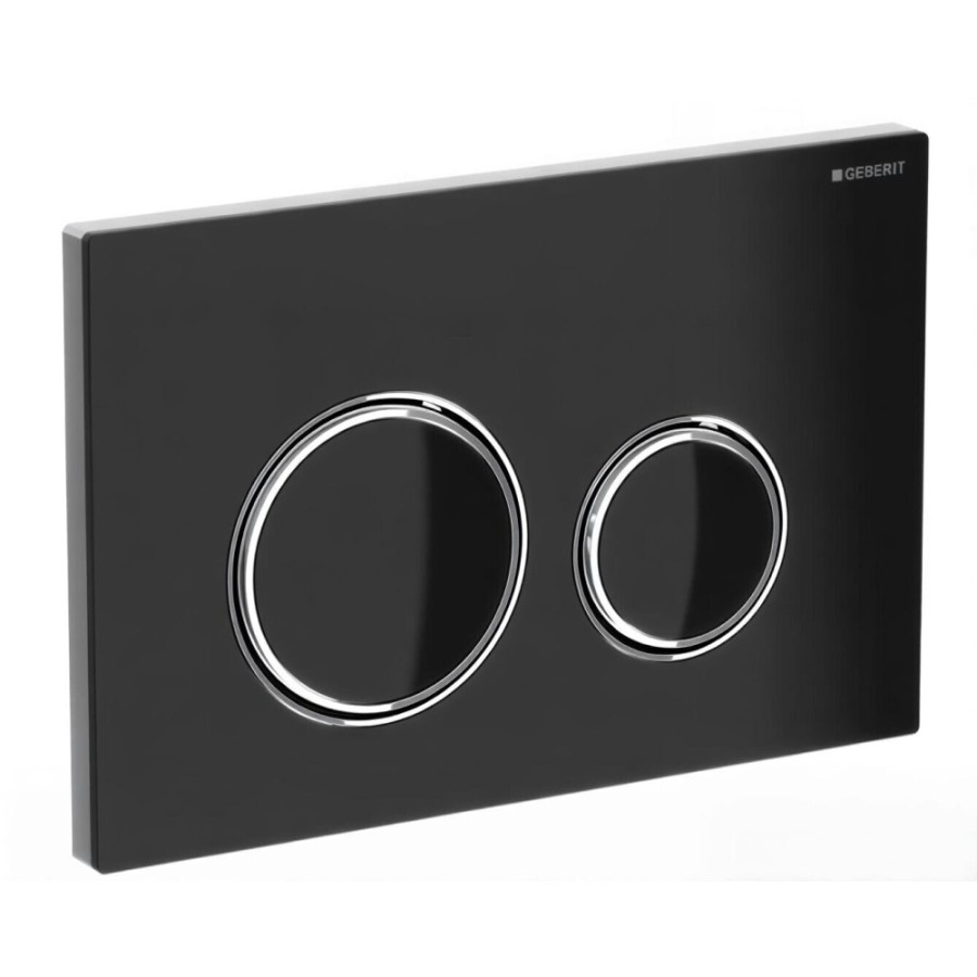 Клавиша смыва Geberit Sigma 50, 115.884.SJ.1, черное стекло, глянцевый хром