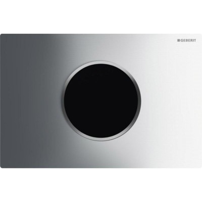 Клавиша смыва Geberit Sigma 10, 115.907.KH.6 (115.907.KH.1), бесконтактная, сенсорная, для унитаза, 230В, пластик, глянцевый хром/матовый хром