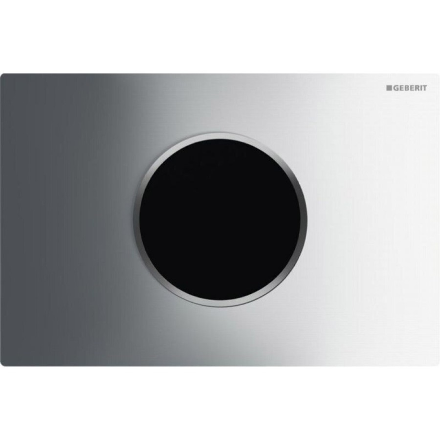 Клавиша смыва Geberit Sigma 10, 115.907.KH.6 (115.907.KH.1), бесконтактная, сенсорная, для унитаза, 230В, пластик, глянцевый хром/матовый хром