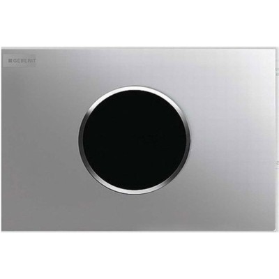 Клавиша смыва Geberit Sigma 10, 115.907.KL.1, бесконтактная, сенсорная, 230В, двойной смыв, пластик, белый/матовый хром