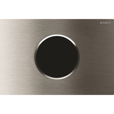 Клавиша смыва Geberit Sigma 10, 115.907.SN.1, бесконтактная, сенсорная, для унитаза, 230В, двойной смыв, нержавеющая сталь, матовая/полированная