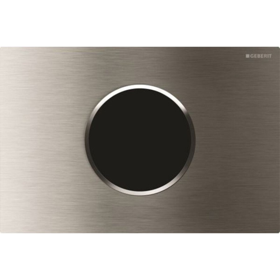 Клавиша смыва Geberit Sigma 10, 115.907.SN.1, бесконтактная, сенсорная, для унитаза, 230В, двойной смыв, нержавеющая сталь, матовая/полированная