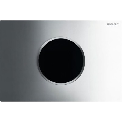 Клавиша смыва Geberit Sigma 10, 115.908.KH.1, бесконтактная, сенсорная, 3В, пластик, хром глянцевый/матовый