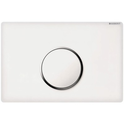Клавиша смыва Geberit Sigma 10, 115.908.KJ.1, бесконтактная, сенсорная, 3В, пластик, белый/глянцевый хром