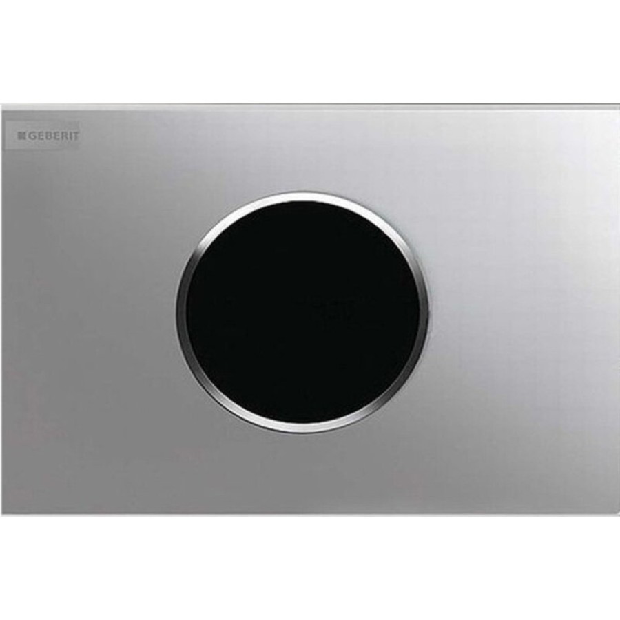 Клавиша смыва Geberit Sigma 10, 115.908.KL.1, бесконтактная, сенсорная, 3В, пластик, белый/матовый хром