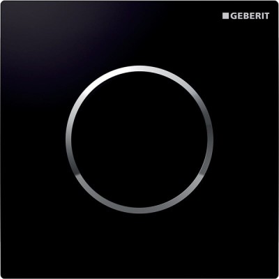Клавиша смыва для писсуара Geberit Type 10, 116.015.KM.1, пневматическая, черный/хром глянцевый