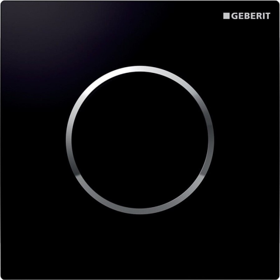 Клавиша смыва для писсуара Geberit Type 10, 116.015.KM.1, пневматическая, черный/хром глянцевый