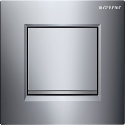 Клавиша смыва для писсуара Geberit Type 20, 116.017.KH.1, панель и клавиша - хром глянцевый, декор - хром матовый
