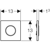 Клавиша для писсуара Geberit Type 10, 116.025.KH.1, глянцевый хром, питание 230W