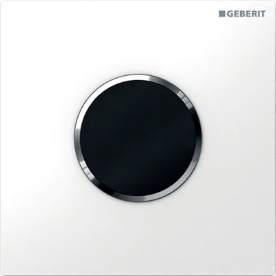 Клавиша смыва для писсуара Geberit Type 10, 116.035.KJ.1, панель - белая, кольцо - глянцевый хром