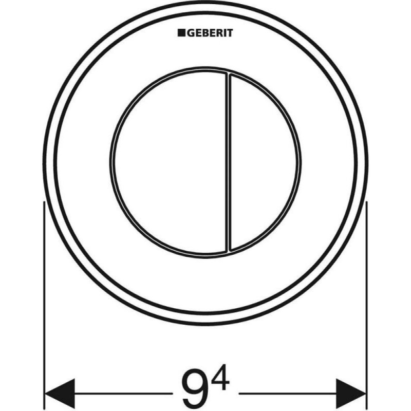 Клавиша смыва Geberit Type 01, 116.042.JQ.1 (116.042.46.1), пневматическая, цвет хром