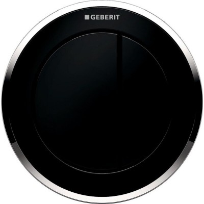 Клавиша смыва Geberit Type 10, 116.055.KM.1, пневматическая, дистанционная, черный/глянцевый хром