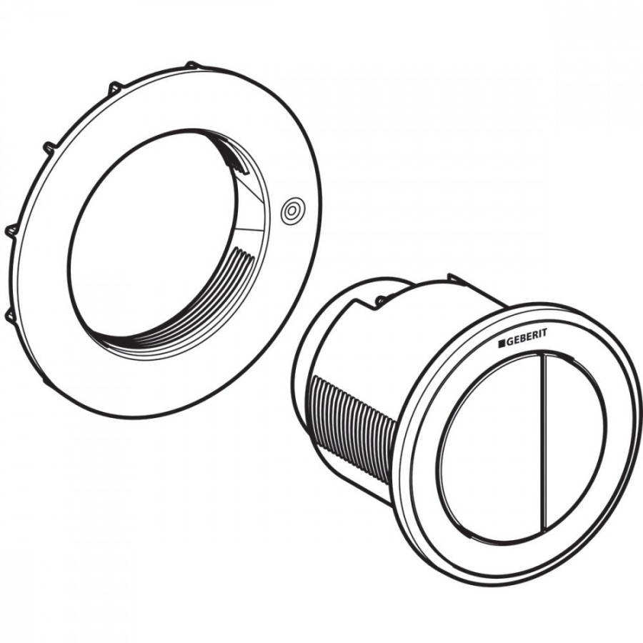 Клавиша смыва Geberit Type 10, 116.057.KH.1, пневматическая, хром