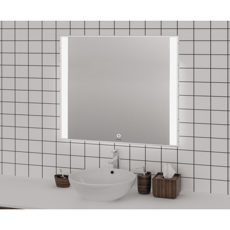 Зеркало Grossman Avrora 90 x 80 см с подсветкой, сенсорный выключатель, 119080