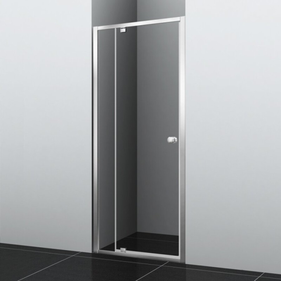 Душевая дверь в нишу WasserKRAFT Aula 11P 11P04, 90 см, профиль хром, стекло прозрачное