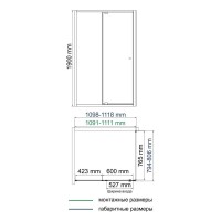 Душевой уголок WasserKRAFT Aula 11P 11P14, 110 х 80 см, профиль хром, стекло прозрачное