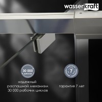 Душевой уголок WasserKRAFT Aula 11P 11P14, 110 х 80 см, профиль хром, стекло прозрачное
