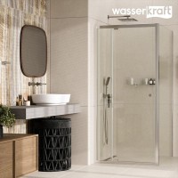 Душевой уголок WasserKRAFT Aula 11P 11P15, 110 х 90 см, профиль хром, стекло прозрачное