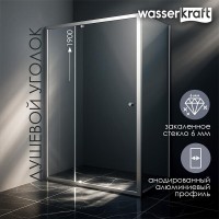 Душевой уголок WasserKRAFT Aula 11P 11P15, 110 х 90 см, профиль хром, стекло прозрачное