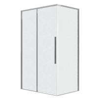 Душевой уголок Grossman Galaxy 120.K33.01.1070.10.02, 100 х 70 см, стекло шиншилла, профиль хром
