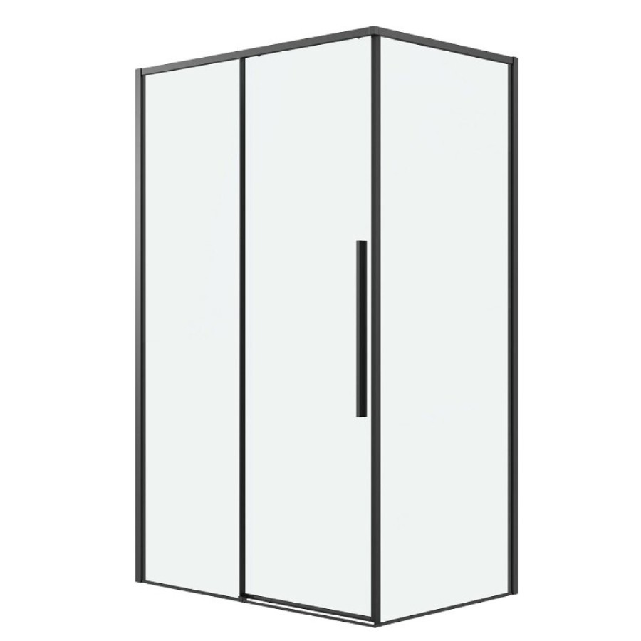 Душевой уголок Grossman Galaxy 120.K33.01.1070.21.00, 100 х 70 см, стекло прозрачное, профиль черный матовый