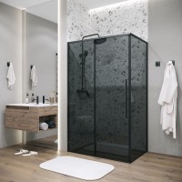 Душевой уголок Grossman Galaxy 120.K33.01.1070.21.10, 100 х 70 см, стекло тонированное, профиль черный матовый