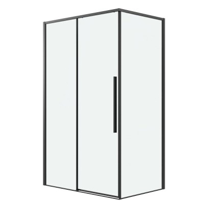 Душевой уголок Grossman Galaxy 120.K33.01.1090.21.00, 100 х 90 см, стекло прозрачное, профиль черный матовый