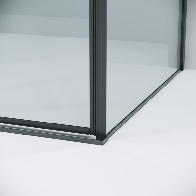 Душевой уголок Grossman Galaxy 100 х 90 x 195 см, дверь раздвижная, стекло прозрачное, графит сатин, 120.K33.01.1090.42.00