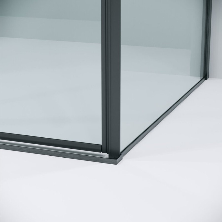 Душевой уголок Grossman Galaxy 100 х 90 x 195 см, дверь раздвижная, стекло прозрачное, графит сатин, 120.K33.01.1090.42.00