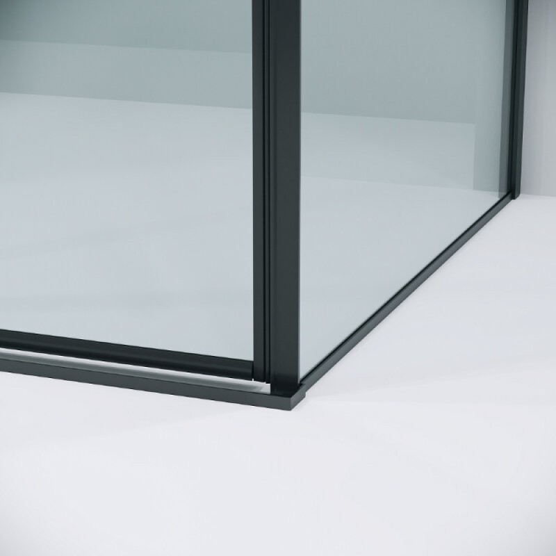Душевой уголок Grossman Galaxy 120.K33.01.1110.21.00, 110 х 100 см, стекло прозрачное, профиль черный матовый