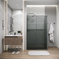 Душевой уголок Grossman Galaxy 120.K33.01.1170.42.10, 110 х 70 см, стекло тонированное, профиль графит сатин