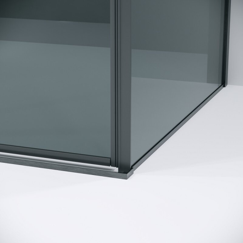 Душевой уголок Grossman Galaxy 120.K33.01.1180.42.10, 110 х 80 см, стекло тонированное, профиль графит сатин