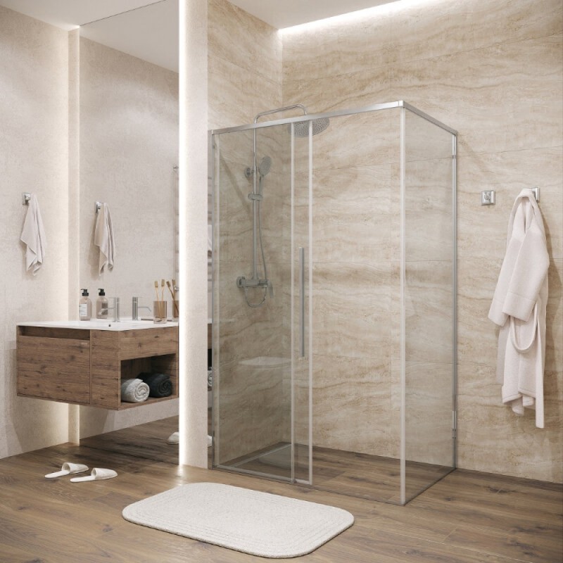 Душевой уголок Grossman Galaxy 120.K33.01.1210.10.00, 120 х 100 см, стекло прозрачное, профиль хром