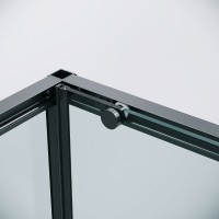 Душевой уголок Grossman Galaxy 120.K33.01.1210.21.00, 120 х 100 см, стекло прозрачное, профиль черный матовый