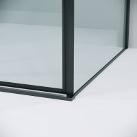 Душевой уголок Grossman Galaxy 120.K33.01.1210.21.00, 120 х 100 см, стекло прозрачное, профиль черный матовый