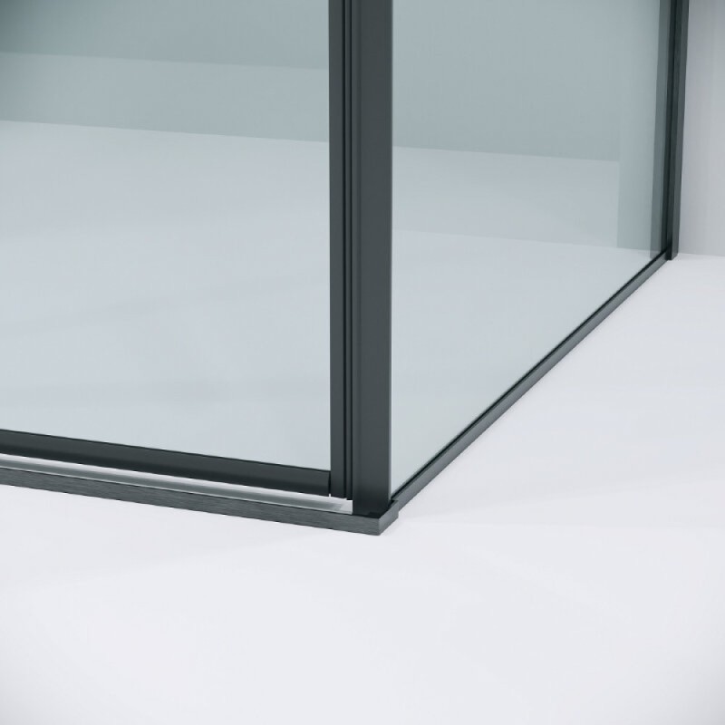 Душевой уголок Grossman Galaxy 120.K33.01.1210.42.00, 120 х 100 см, стекло прозрачное, профиль графит сатин