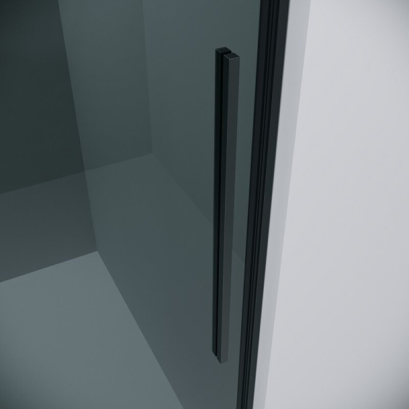 Душевой уголок Grossman Galaxy 120.K33.01.1280.21.10, 120 х 80 см, стекло тонированное, профиль черный матовый