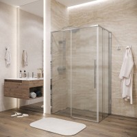Душевой уголок Grossman Galaxy 120.K33.01.1370.10.02, 130 х 70 см, стекло шиншилла, профиль хром