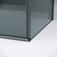 Душевой уголок Grossman Galaxy 120.K33.01.1370.42.10, 130 х 70 см, стекло тонированное, профиль графит сатин