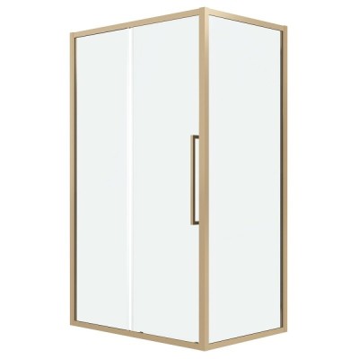 Душевой уголок Grossman Cosmo 120.K33.02.1090.32.00, 100 х 90 см, стекло прозрачное, профиль золото сатин