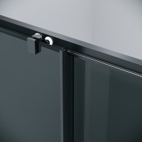 Душевой уголок Grossman Cosmo 120.K33.02.1270.21.10, 120 х 70 см, стекло тонированное, профиль черный матовый