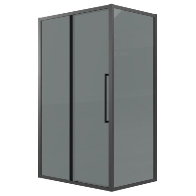 Душевой уголок Grossman Cosmo 120.K33.02.1270.21.10, 120 х 70 см, стекло тонированное, профиль черный матовый