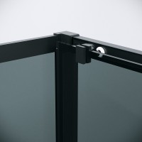 Душевой уголок Grossman Cosmo 120.K33.02.1270.21.10, 120 х 70 см, стекло тонированное, профиль черный матовый