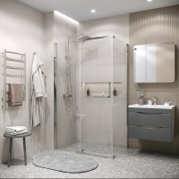 Душевой уголок Grossman Pragma 120.K33.03.1090.10.00, 100 х 90 см, стекло прозрачное, профиль хром