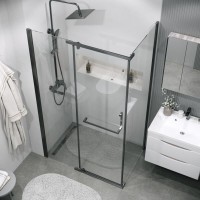 Душевой уголок Grossman Pragma 120.K33.03.1110.42.00, 110 х 100 см, стекло прозрачное, профиль графит сатин
