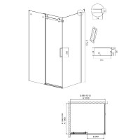 Душевой уголок Grossman Classic 120.K33.04.1010.10.00, 100 х 100 см, стекло прозрачное, профиль хром