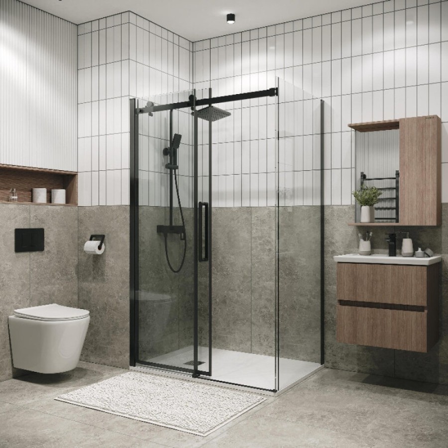 Душевой уголок Grossman Classic 120.K33.04.1010.42.00, 100 х 100 см, стекло прозрачное, профиль графит сатин